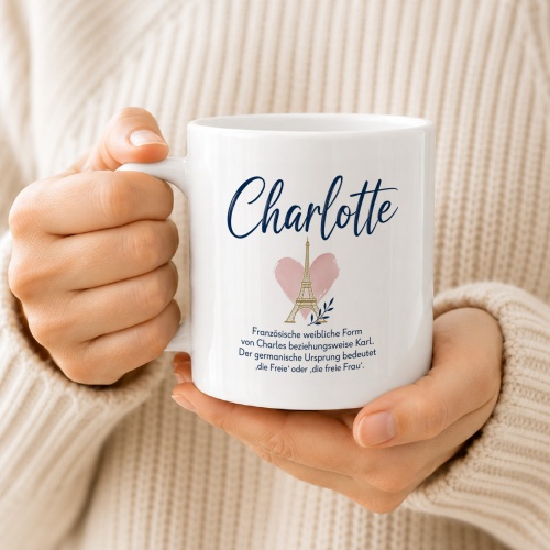 Tasse »Charlotte – Eiffelturm & Herz«