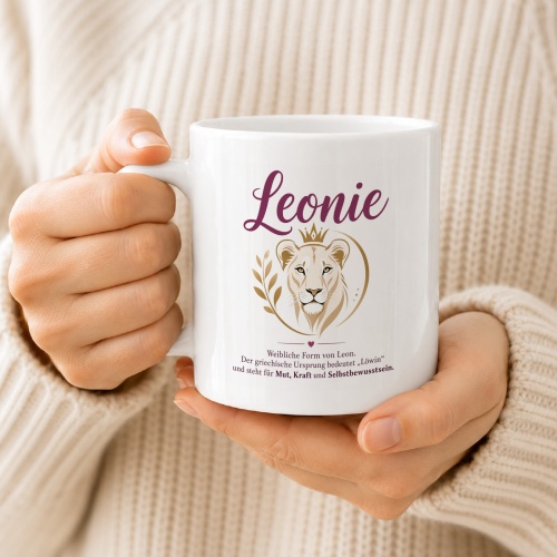 Tasse »Leonie – Löwin, Mut, Kraft & Selbstbewusstsein«