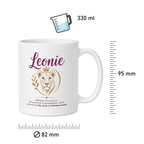 Tasse »Leonie – Löwin, Mut, Kraft & Selbstbewusstsein«