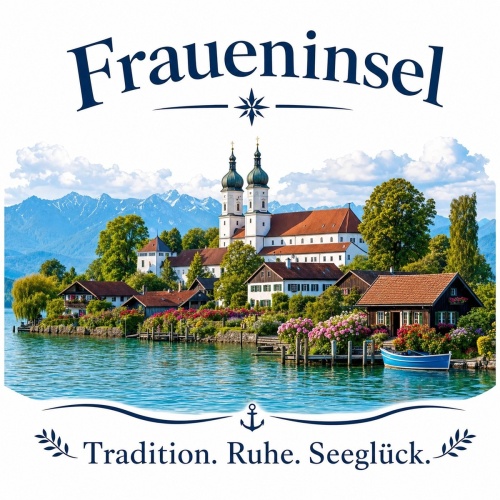 Tasse »Fraueninsel – Tradition. Ruhe....