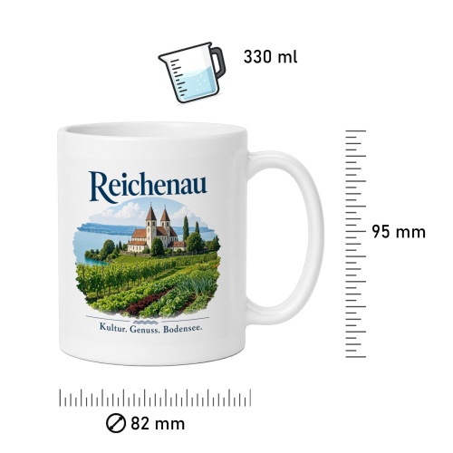Tasse »Reichenau – Kultur. Genuss. Bodensee.«