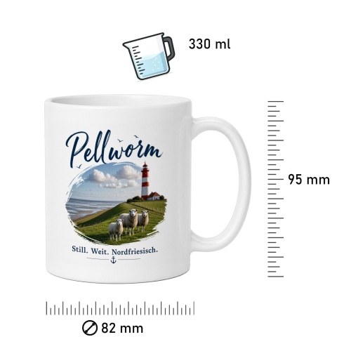 Tasse »Pellworm – Still. Weit. Nordfriesisch.«