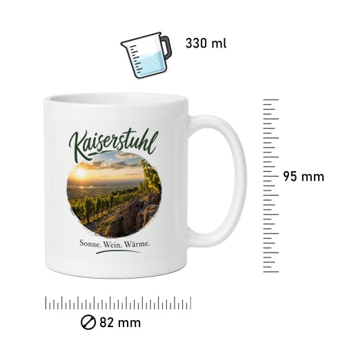 Tasse »Kaiserstuhl – Sonne. Wein. Wärme.«