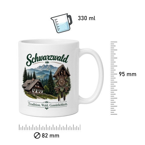 Tasse »Schwarzwald – Tradition. Wald. Gemütlichkeit.«
