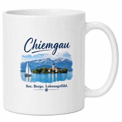 Tasse »Chiemgau – See. Berge....