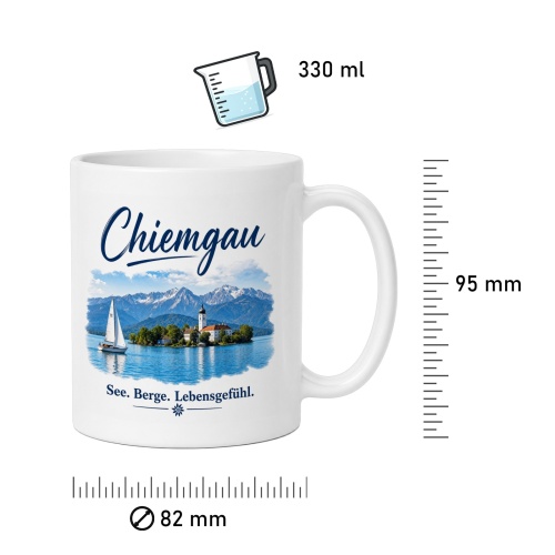 Tasse »Chiemgau – See. Berge. Lebensgefühl.«