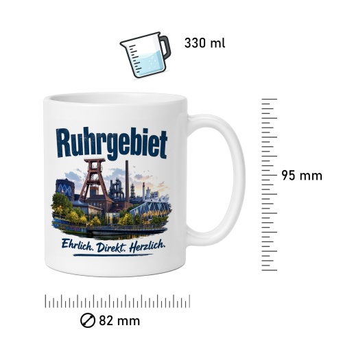 Tasse »Ruhrgebiet – Ehrlich. Direkt. Herzlich.«