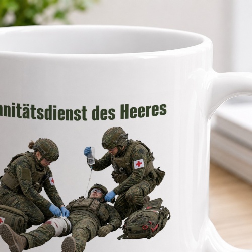 Tasse »Sanitätsdienst des Heeres – Helfen. Schützen. Leben retten.«