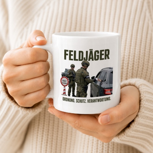 Tasse »Feldjäger – Ordnung. Schutz. Verantwortung.«
