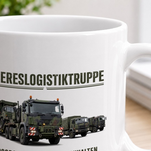 Tasse »Heereslogistiktruppe – Versorgen. Bewegen. Durchhalten.«
