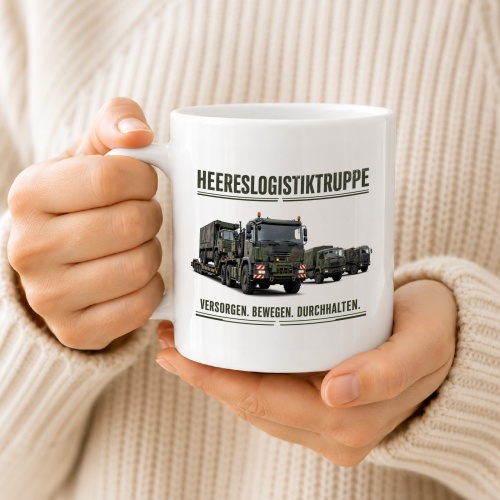 Tasse »Heereslogistiktruppe – Versorgen. Bewegen. Durchhalten.«