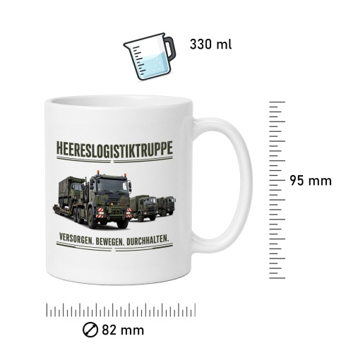 Tasse »Heereslogistiktruppe – Versorgen. Bewegen. Durchhalten.«