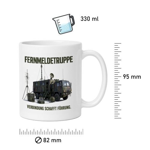 Tasse »Fernmeldetruppe – Verbindung schafft Führung.«