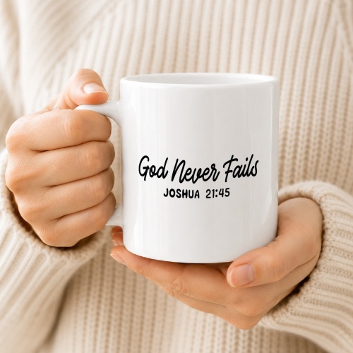 Tasse »God never fails«