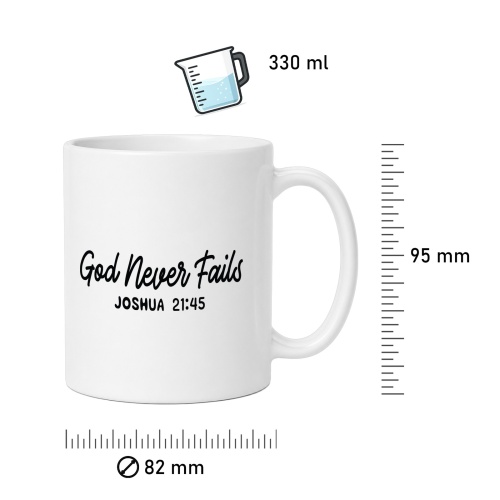 Tasse »God never fails«