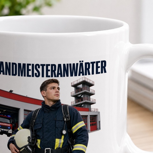 Tasse »Brandmeisteranwärter – Ausbildung. Einsatz. Zukunft.«