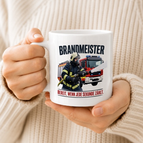 Tasse »Brandmeister – Bereit, wenn jede Sekunde zählt.«