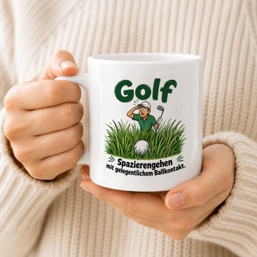 Tasse »Golf – Spazierengehen mit Ballkontakt«