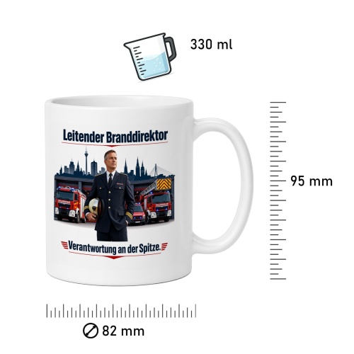 Tasse »Leitender Branddirektor – Verantwortung an der Spitze«
