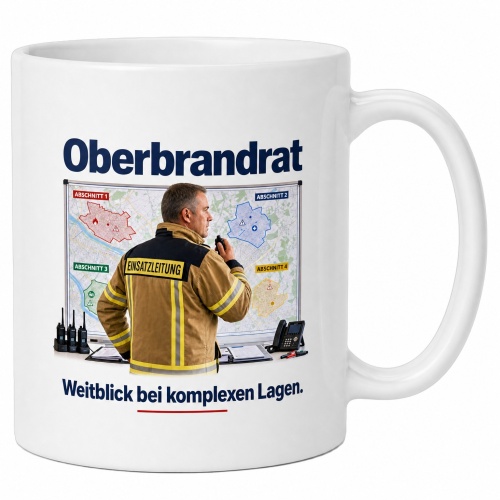 Tasse »Oberbrandrat – Weitblick bei komplexen...