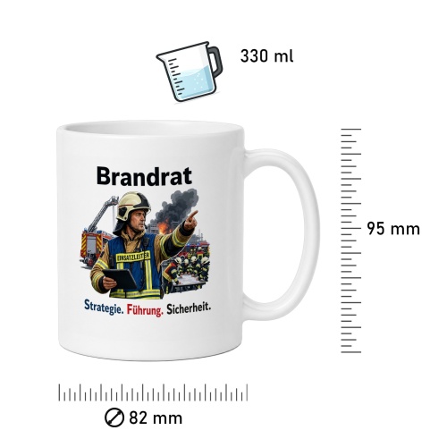 Tasse »Brandrat – Strategie. Führung. Sicherheit.«
