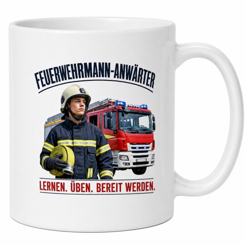 Tasse »Feuerwehrmann-Anwärter – Lernen....