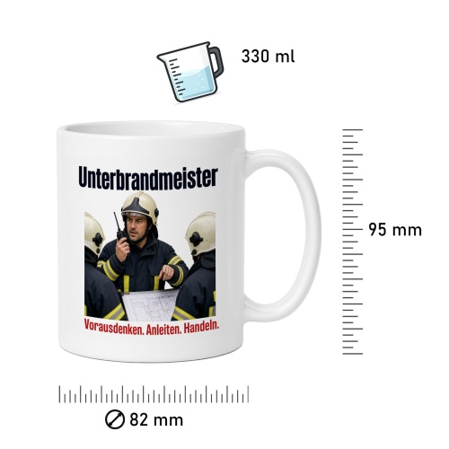 Tasse »Unterbrandmeister – Vorausdenken. Anleiten. Handeln.«