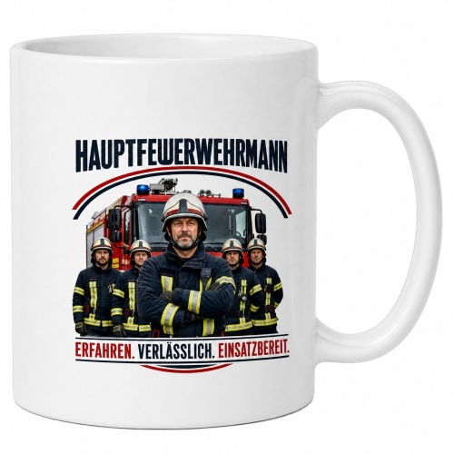 Tasse »Hauptfeuerwehrmann – Erfahren....