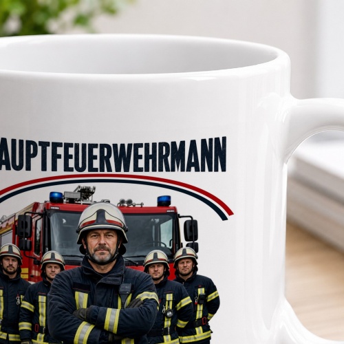 Tasse »Hauptfeuerwehrmann – Erfahren. Verlässlich. Einsatzbereit.«
