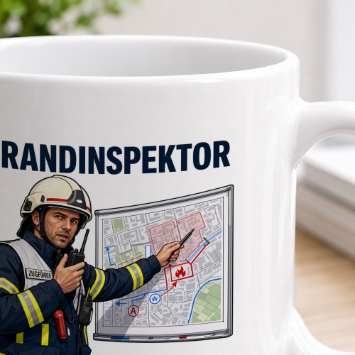 Tasse »Brandinspektor – Lage erkennen. Kräfte führen.«