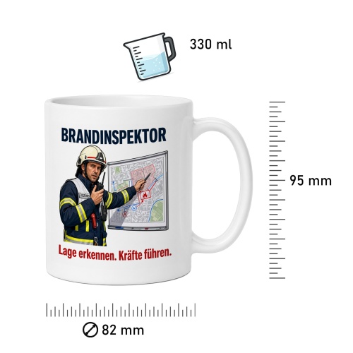 Tasse »Brandinspektor – Lage erkennen. Kräfte führen.«