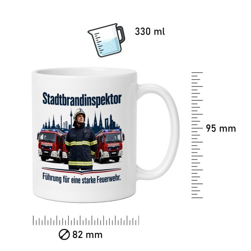 Tasse »Stadtbrandinspektor – Führung für eine starke Feuerwehr«