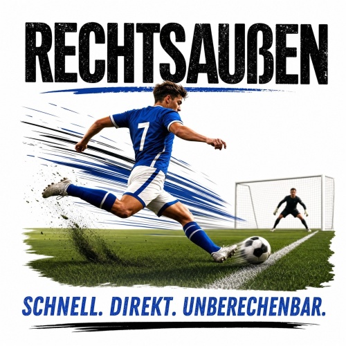 Tasse »Rechtsaußen – Schnell. Direkt....