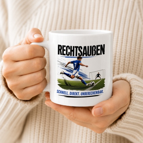 Tasse »Rechtsaußen – Schnell. Direkt. Unberechenbar.«