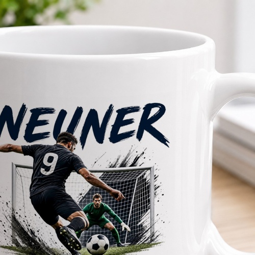 Tasse »Neuner – Instinkt. Abschluss. Tore.«