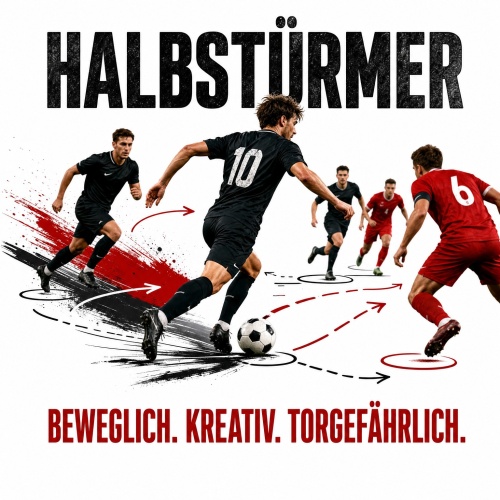 Tasse »Halbstürmer. Beweglich. Kreativ....