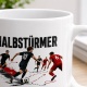 Tasse »Halbstürmer. Beweglich. Kreativ. Torgefährlich.«