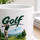 Tasse »Golf – Abschlagen. Suchen. Wiederholen.«