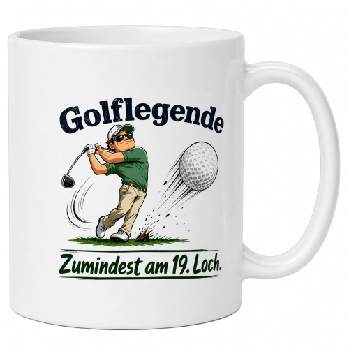 Tasse »Golflegende – zumindest am 19....