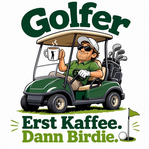 Tasse »Golfer – Erst Kaffee. Dann Birdie.«