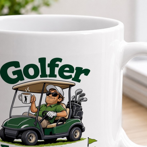Tasse »Golfer – Erst Kaffee. Dann Birdie.«