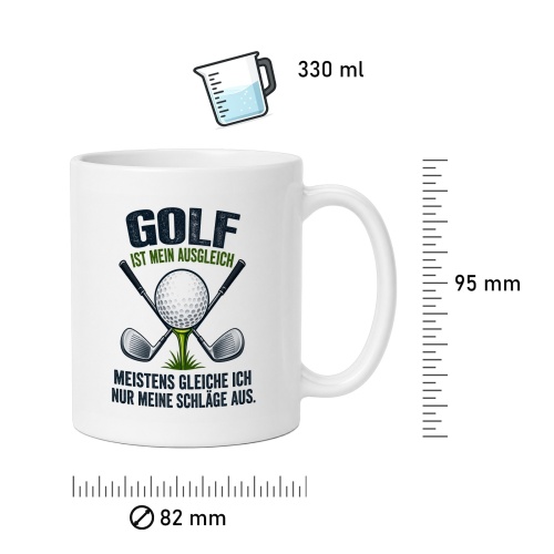 Tasse »Golf ist mein Ausgleich«