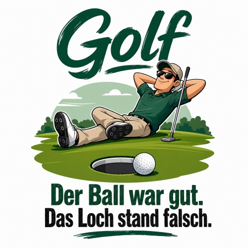 Tasse »Golf – Der Ball war gut. Das Loch...