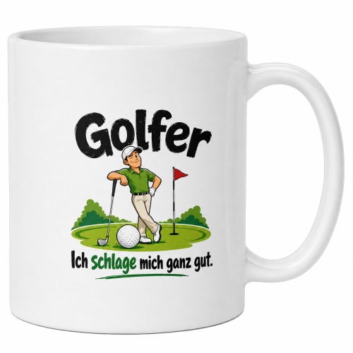 Tasse »Golfer – Ich schlage mich ganz gut«