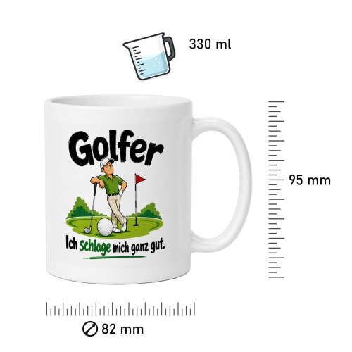 Tasse »Golfer – Ich schlage mich ganz gut«
