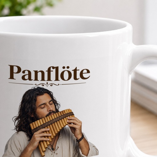Tasse »Panflöte – Sanft. Natürlich. Sehnsuchtsvoll.«