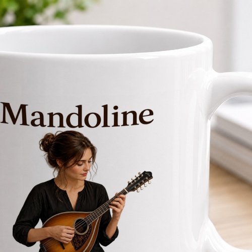 Tasse »Mandoline – Hell. Fein. Melodisch.«