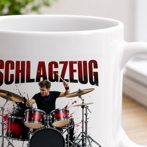 Tasse »Schlagzeug – Rhythmus. Energie. Präzision.«