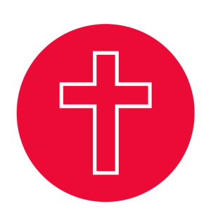 Tasse "Schlichtes Kreuz - Rot"