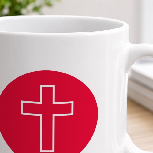 Tasse »Schlichtes Kreuz - Rot«